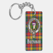Porte-clés Buchanan Clan Badge/Tartan Rectangle (Devant gauche)