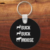 Porte-clés Buck Buck Moose Funny Moose Buck Chasse (Recto)