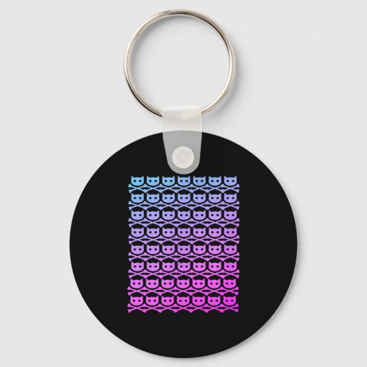 Porte-clés Buddycatafk sur crâne rose foncé fade (Recto)