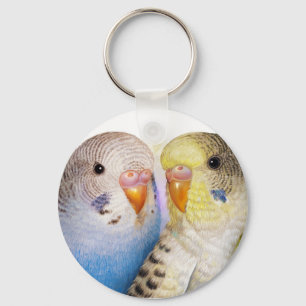Porte-clés Budgerigars peinture réaliste