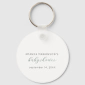 Porte-clés Budget Baby shower d'aquarelle des bois (Verso)