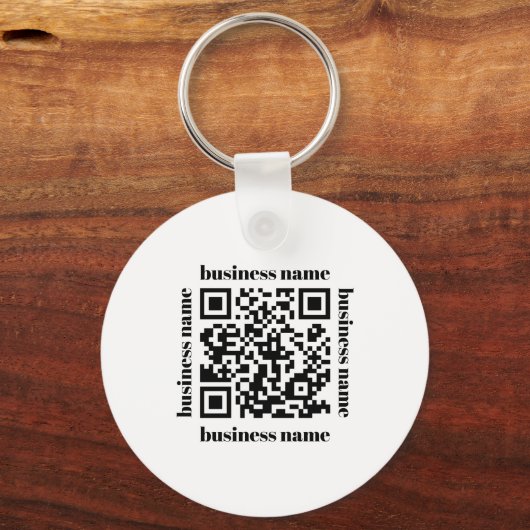 Porte-clés budget minimalist QR Code Business Keychain (Verso)