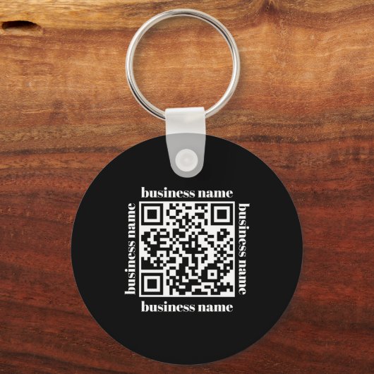 Porte-clés budget minimalist QR Code Business Keychain (Recto)