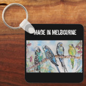 Porte-clés Budgie Budgerigar Bird Made In Melbourne Birds (Recto)
