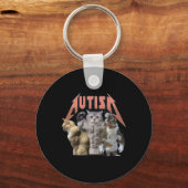 Porte-clés Buff Cats Autism meme (Recto)