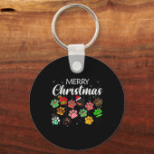 Porte-clés Buffalo, Empreinte de patte de chien de Noël, a la (Recto)