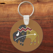 Porte-clés Buffalo indien (Recto)