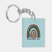 Porte-clés Buffalo Plaid & Empreinte de léopard Rainbow (2) (Devant gauche)