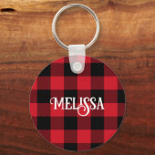 Porte-clés Buffle rouge et noir Chèque vacances (Recto)