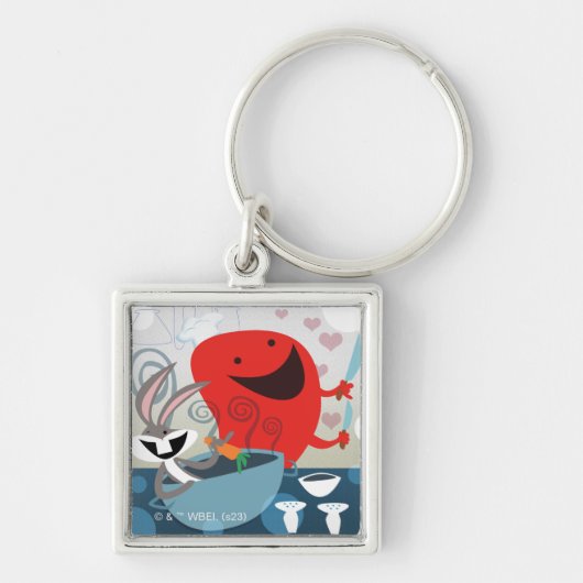 Porte-clés BUGS BUNNY™ & Gossamer Préparation de repas Whimsi (Devant)