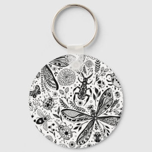 Porte-clés Bugs de Doodle sur bleu foncé