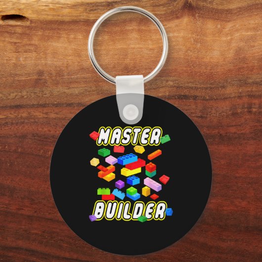 Porte-clés Building Bricks Master Builder Construction Block  (Recto)