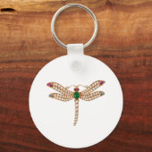 PORTE-CLÉS BULGARI DIAMOND DRAGONFLY. BEAU BLÉ BLANC (Recto)
