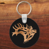 Porte-clés Bull Elk Silhouette (Recto)