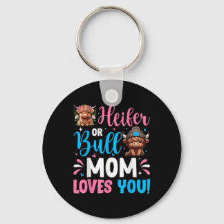 Porte-clés Bull Ou Heifer Genre Révéler Highland Cow Maman Fa