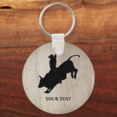 Porte-clés Bull Rider Rodeo Cowboy Ouest (Recto)