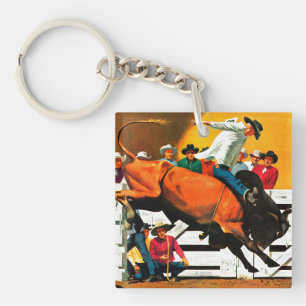Porte-clés Bull Riding par Fred Ludekens