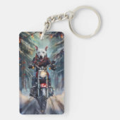 Porte-clés Bull Terrier Dog équitation moto Noël (Dos)