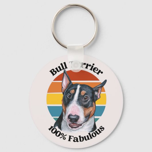Porte-clés Bull Terrier funny quote keychain (Recto)