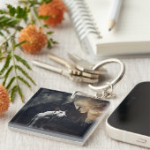 Porte-clés Bull Terrier Halloween effroi (Devant Droit)