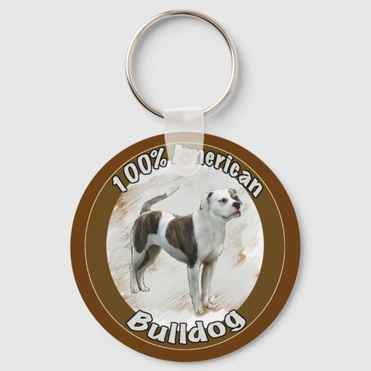 Porte-clés bulldog américain (Recto)