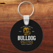 Porte-clés Bulldog anglais rétro (Recto)