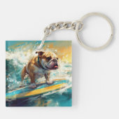 Porte-clés Bulldog Beach Surf Peinture (Dos)