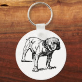 Porte-clés Bulldog Chien d'affaires (Recto)