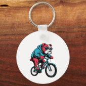 Porte-clés Bulldog cycliste (Recto)