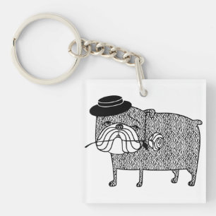 Porte-clés Bulldog déçu : Romance triste