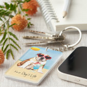 Porte-clés Bulldog été (Devant droit)