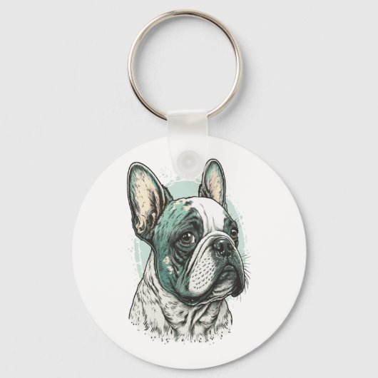 Porte-clés bulldog français (Recto)