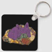 Porte-clés Bulldog français sur oreillers (Dos)