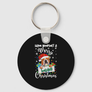 Porte-clés Bulldog Noël Bulldog Noël Cadeaux Bulldog