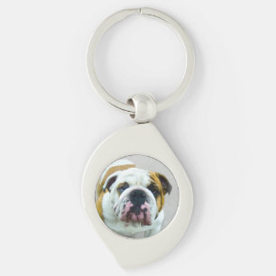 Porte-clés Bulldog Painting - Joli art original chien