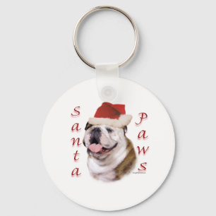 Porte-clés Bulldog Père Noël Paws