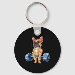 Porte-clés Bulldog Poids Fawn Deadlift Fitness Gym Fu