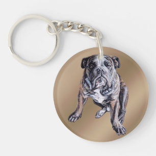 Porte-clés Bulldog Porte - clé personnalisé anglais Bulldog c