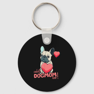 Porte-clés Bulldog With Heartballon - Coolest DogMom Jamais!