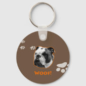 Porte-clés Bulldog Woof (Recto)