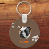 Porte-clés Bulldog Woof (Recto)