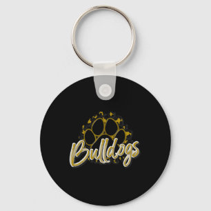 Porte-clés Bulldogs Gold Black Cheetah School