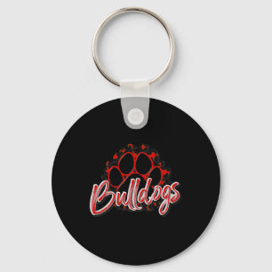 Porte-clés Bulldogs Red Black Cheetah School