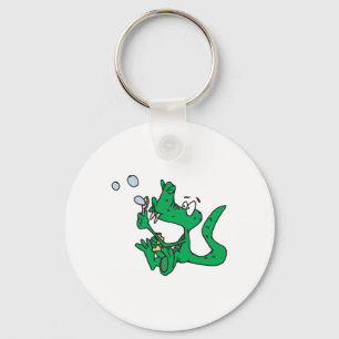 Porte-clés bulle crocodile