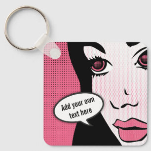 Porte-clés Bulle de dialogue personnalisée pour le visage de