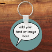 Porte-clés bulle de discours personnalisable (Recto)