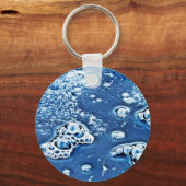Porte-clés Bulles bleues Porte - clé Abstrait glace et eau (Recto)