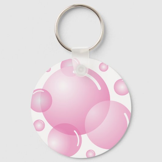 Porte-clés Bulles de savon roses (Recto)