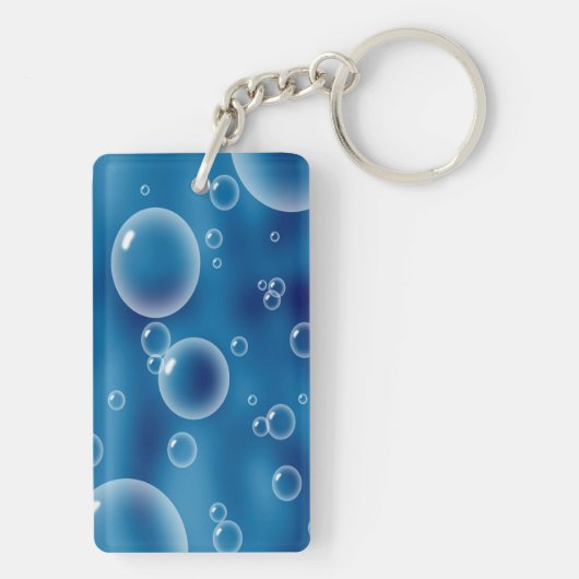 Porte-clés Bulles sur l'arrière - plan bleu-foncé (Dos)