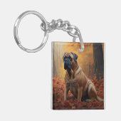 Porte-clés Bullmastiff en automne Feuilles automne Inspire (Devant gauche)